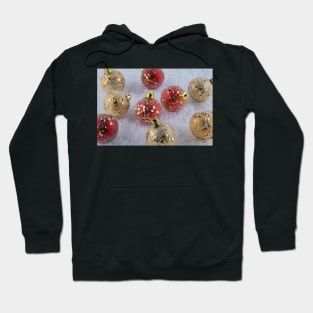 Red and Gold Christmas baubles Hoodie